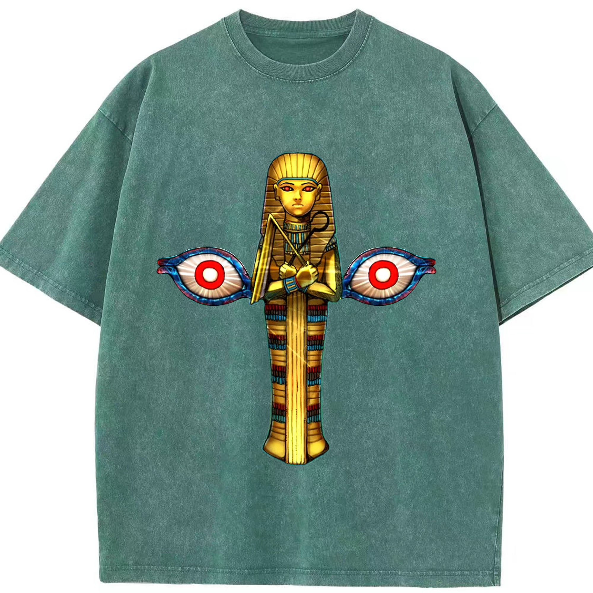 （画像用） 遊☆戯☆王 Yu-Gi-Oh! 綿100% ヴィンテージ風 半袖Tシャツ（フロントプリント）